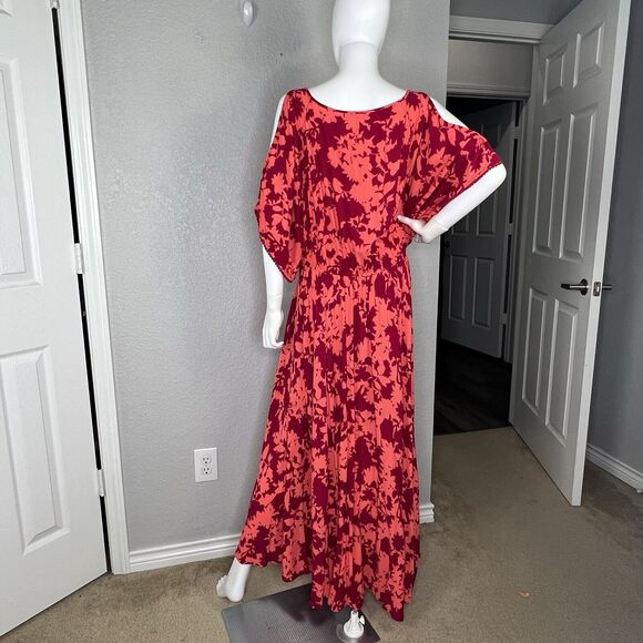 Soft Surroundings Pink and Orange Maxi Dress - Picture 4 of 10